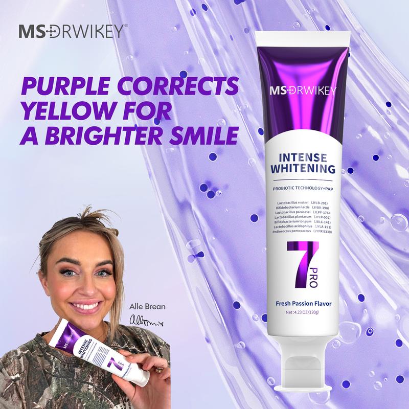 ãMSDRWIKEYãNew 7-Pro Intensive Toothpaste | Upgraded Purple Formula with 7 Probiotics | Deep Enamel Repair & Long-Lasting Freshness