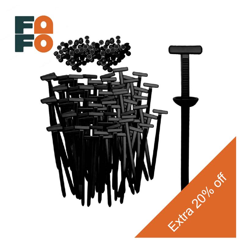 50Pcs Nylon Universal Cable Tie Buckle, Heavy Duty Self-Locking Nylon Zip Ties Holder, Multipurpose Plastic Cable Ties Tool for Car Daily Repair