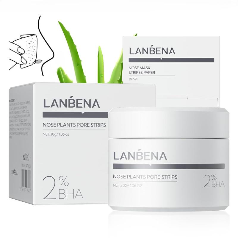 【Buy 2 Get 2 Free】summervibes LANBENA Blackhead Pore Remover Facial Mask with Aloe Chrysanthemum Extract Gentle on All Skin Types Peel Off Nose Strips 30g Smooth Acne Prone Skin