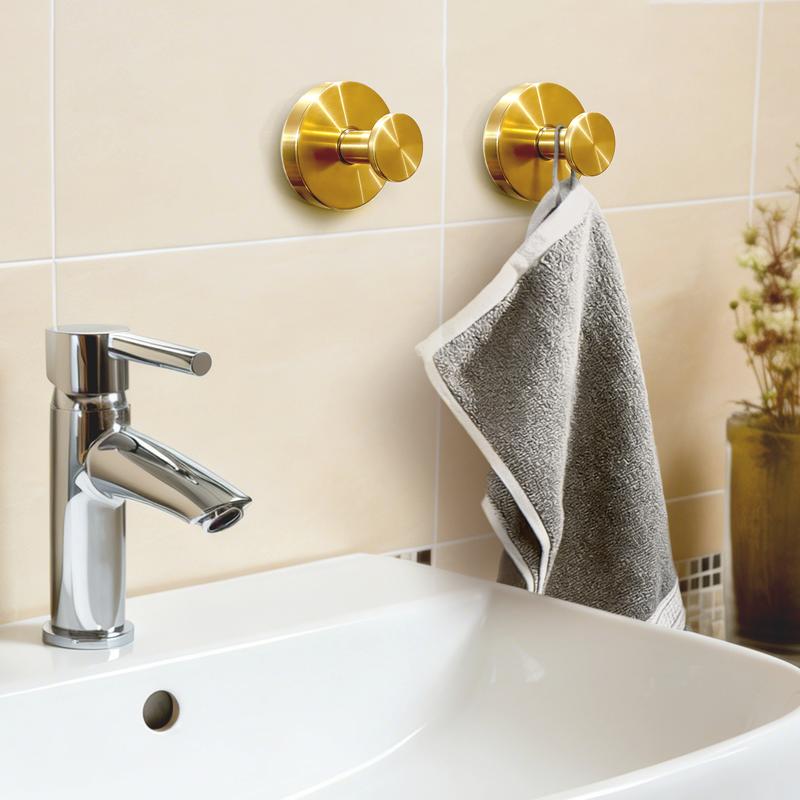 Decerk 2 PCS Suction Cup Hooks christmas gift Gadgets Kitchen home essentials  suction Hooks bathroom accessories Waterproof Reuseable for Shower Bathroom Towel Hooks Shower Hooks Holders Shower Hooks Hanging Towels Loofah Robe