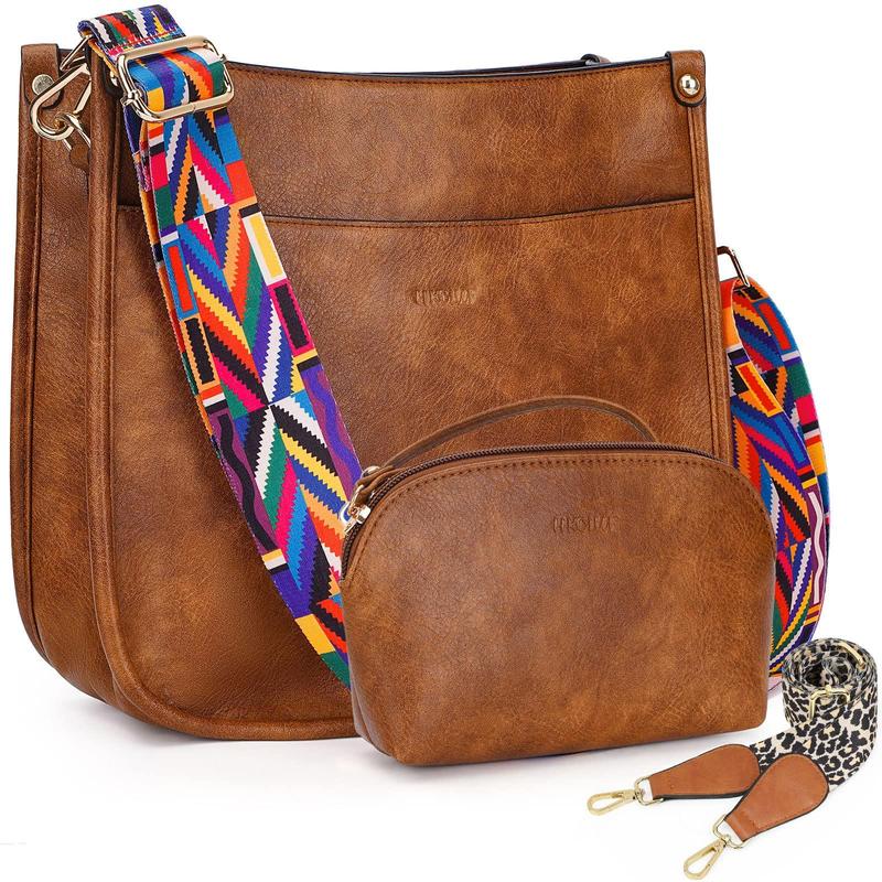 HKCLUF 4055 Women's Fashionable Crossbody Bag Purse For Women Leather Handbag Wallet Set Waterproof Women Crossbody Bag With 2count Adjustable Guitar Strap Perfect Outdoorfun dealsforyoudays TikTokShopHolidayHaul