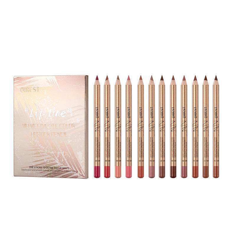 Long-Lasting Lip Liner Set, Lip Liner Kit, 12 pcs/set Matte Lip Liners, Moisturizing & Easy-to-Apply Lip Liner Pens, Suitable for All-Occasion Makeup, Lipliner