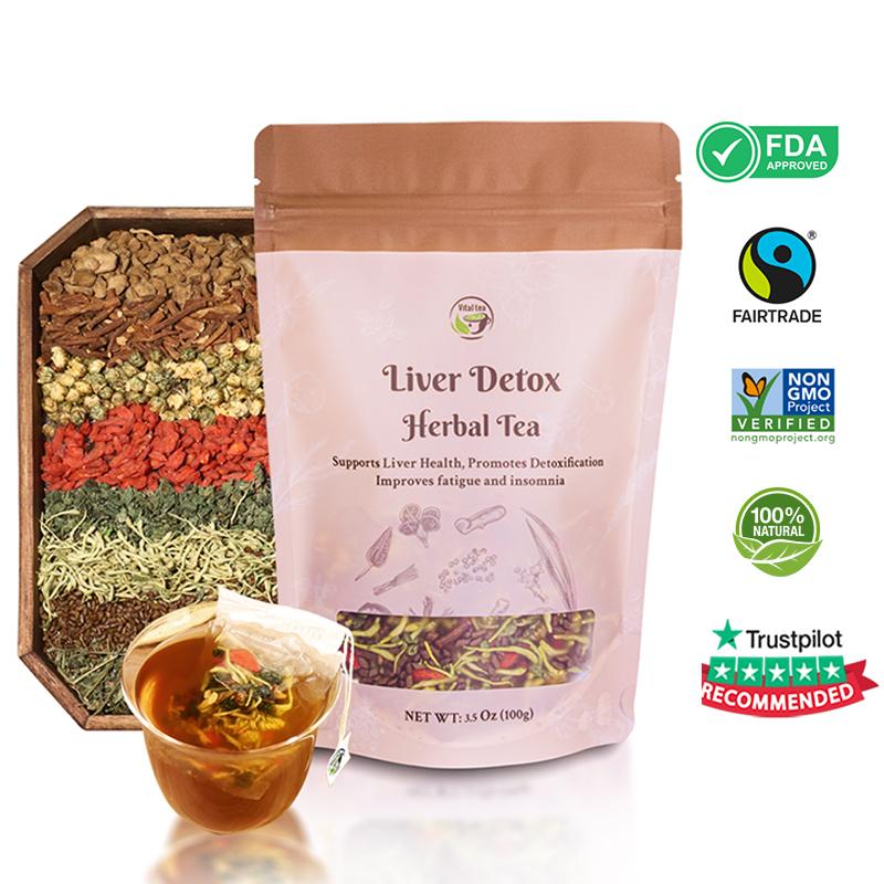 Liver and Kidney Detox Cleanse Tea - Milk Thistle GojiBerry Dandelion root Honeysuckle, Dry Eyes and Acne, Hand-picked 9 Organic Herbs, Edible corn fiber tea bags,  Beverage Natural | iTREE · Vital-Tea