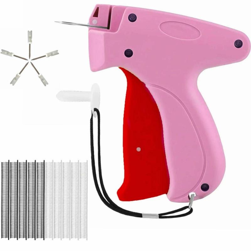 Quick Clothing Fixer, 1 Set Including 1 Handheld Tag Attacher Gun with 6 Needles & 1000pcs Glue Tag Needles, Sewing Tool Kit for Retail Price Tag & Garment Label, Sewing Supplies & Crafts