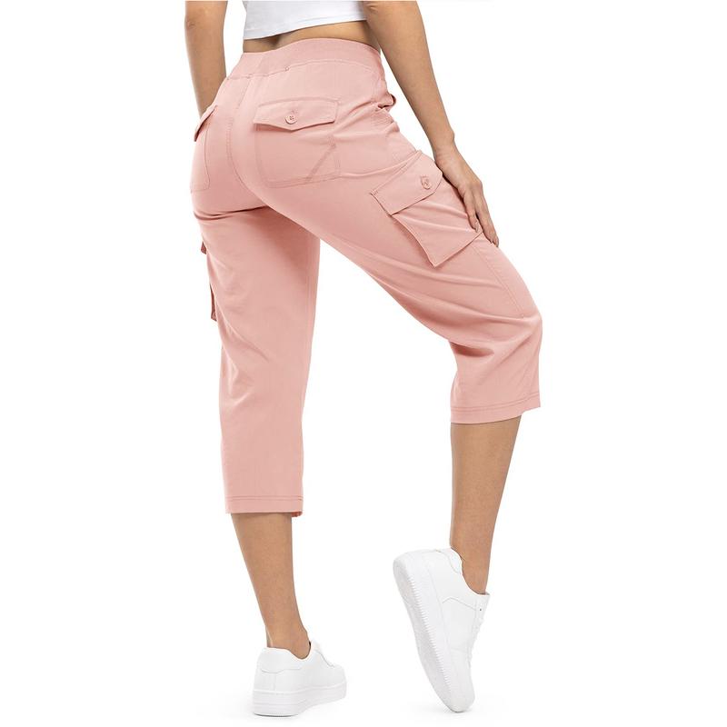 YSENTO Women's Cargo Capris Pants  Plus Size Outdoor Lightweight Casual Trip Loose Shorts Summer Style Moms over 30 Comfy wear ootd Bottoms Basic Black Camouflage Pants  #outdoorfun