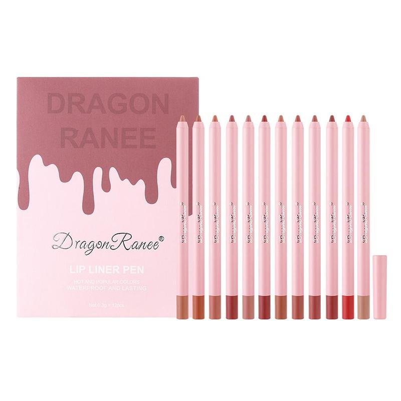 Multi Stick Lip Liner, 12pcs/set Long Lasting Lip Liner Kit, Waterproof Matte Lip Liner Pencil Suitable for All Occasions Cosmetic Makeup Lip Product
