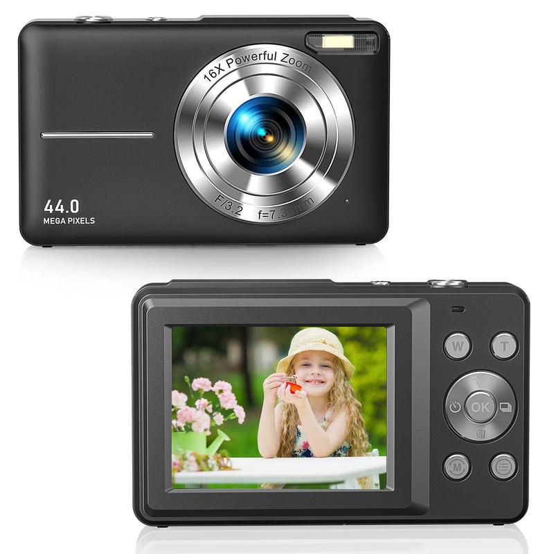 Mini Digital Cameras with 2.4 Inch Screen, Portable FHD 1080P High Definition Screen Cameras, Mini Vintage Compact Digicam for Vlogging, Photography & Video, Camera Electronics, Beginner Digital Camera, Autofocus Selfie Camera, Men Gifts