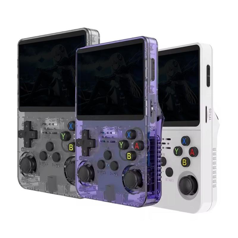 R36S Retro Video Handheld Game Console with Linux System 3.5 in IPS Screen 3000mAh Battery 32G+64G TF Card Pre-installed Games  for Christmas, Thanksgiving, Holiday Gift