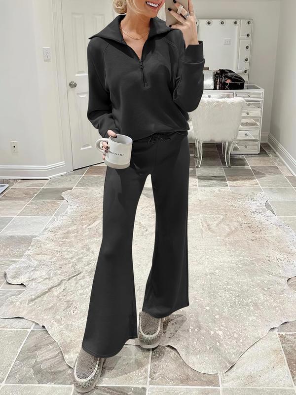 Women 2 Piece Outfits Sweatsuit Oversized Sweatshirt Sweatpants Tracksuit Sweat Lounge Matching Set 2026 Fall Trendy Polyester Womenswear