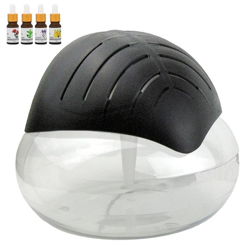 Twister Air Purifier (Black) - Water Filter Air Washer For Home and Office - Essential Oil Aroma Diffuser With LED Night light for Bedroom - Small Air Cleaner For Smoke Sweat Stink Smell and Pets, Perfect Present for Thanksgiving, FathersDayGift