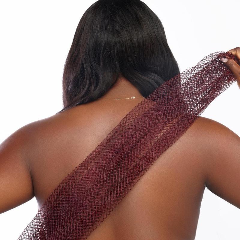 Authentic African Exfoliating Net Sponge - Ethically Sourced from Nigeria - Porous, Hygienic & Quick-Drying Exfoliating Bath Net