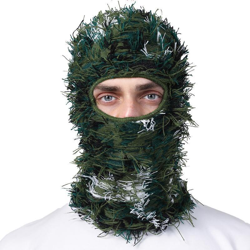 Neck Protection Headwear, Windproof Skiing Mask, Warm Distressed Balaclava for Winter Snow Sports Travel Riding, Motorcycle Cycling Full Face Mask