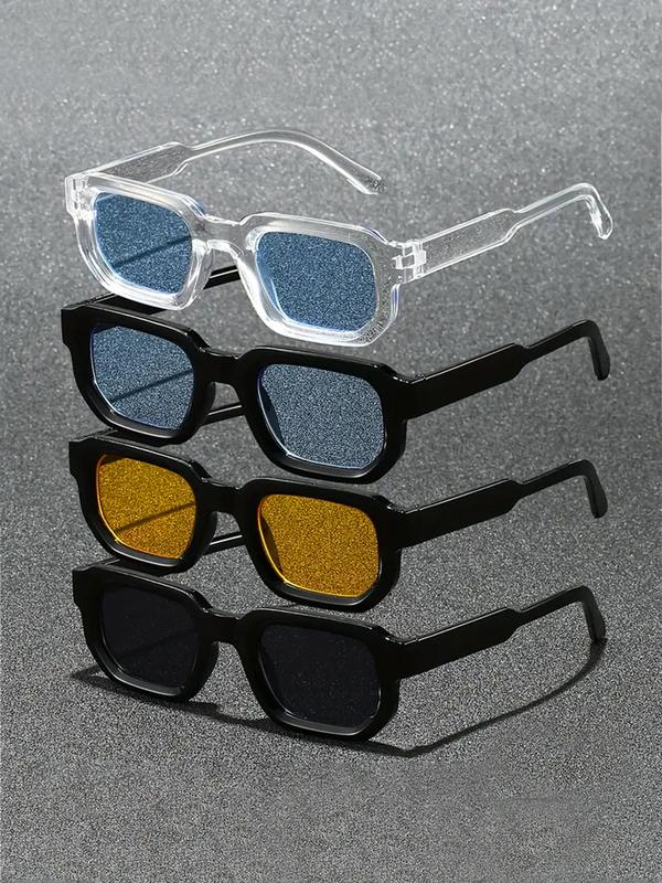 3 Pairs Square Glasses, Yk2 Style, Couples Fashion, Driving, Fishing, Hiking, Unisex, Casual Plain Design, All Seasons, Square Eyewear