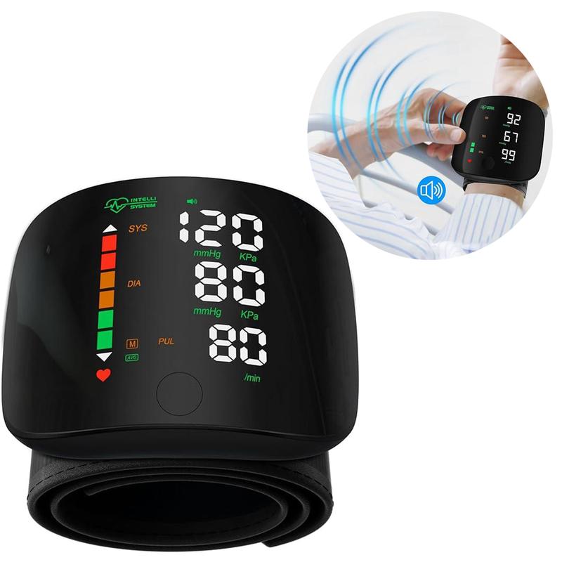 Wrist Blood Pressure Monitor Led Display,Touch Screen Wrist Blood Pressure Cuff 99x2 Reading Memory Wrist Bp Monitor with Carrying Case,Health Monitoring Adjustable.
