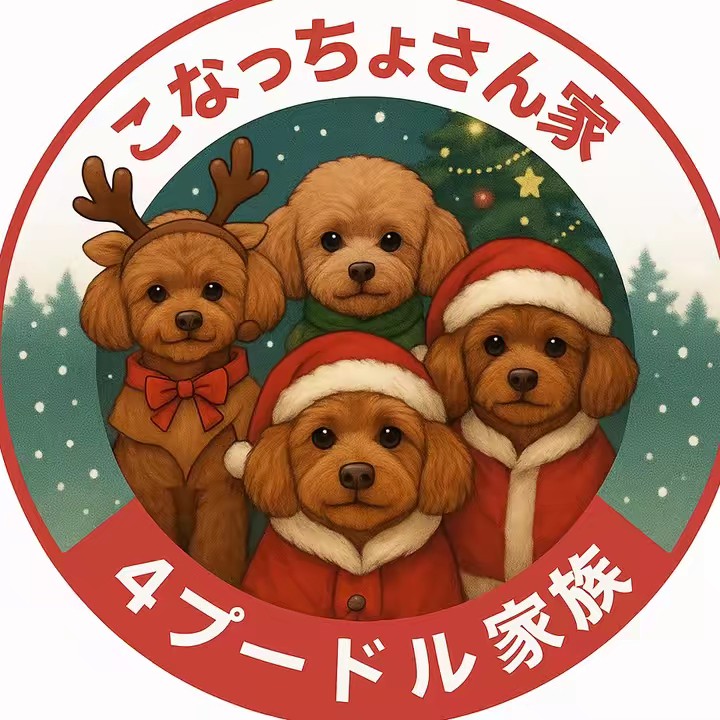 こなっちょさん家🤎🐶☕️(4プードル家族)