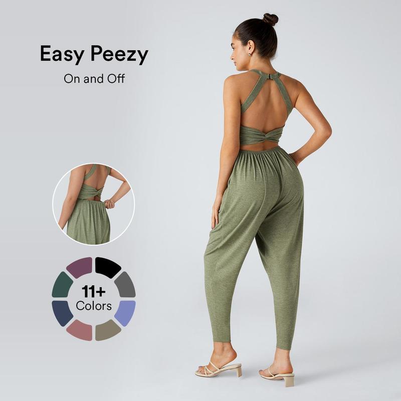 Halara U Neck Pocket Harem Casual Jumpsuit-Easy Peezy Edition #SwimWeek