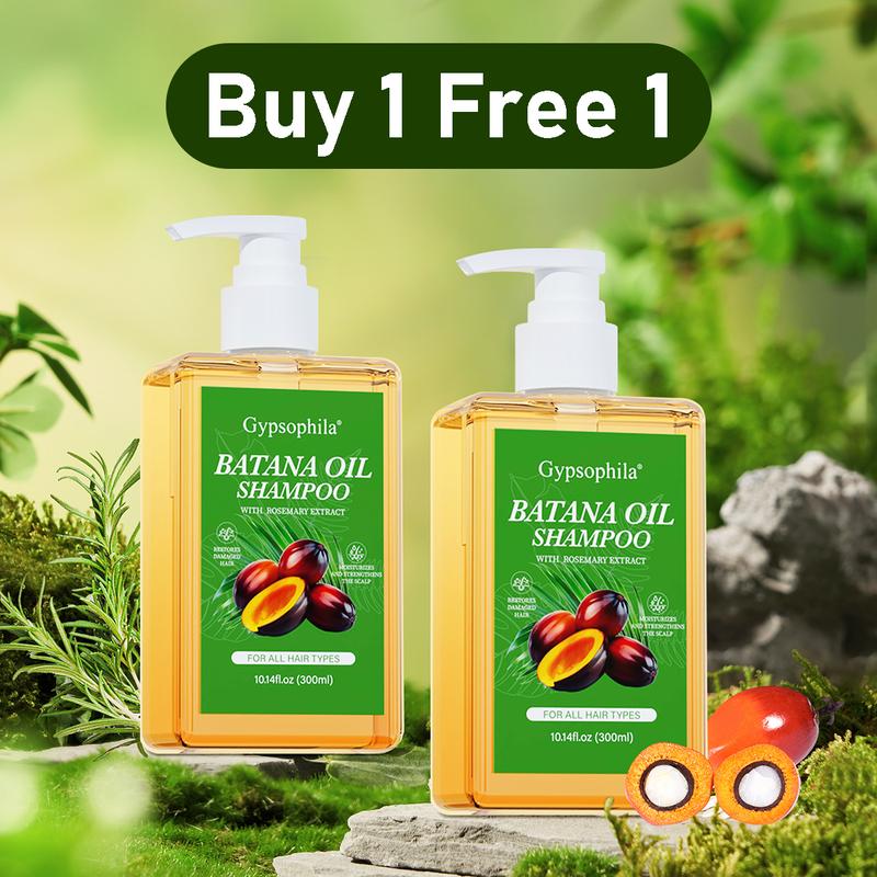 Gypsophila Batana Oil & Rosemary Shampoo 300ml Nourishing Volumizing for Men Women Reduces Hair Loss Repairs Damage Boosts Growth Gentle Daily Haircare Cleanser Buy 1 Get 1 Free-#Summervibes