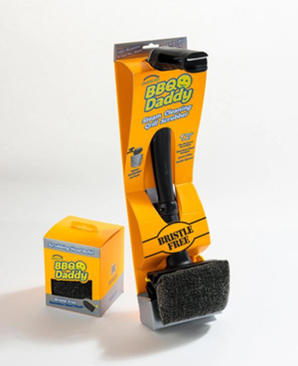 BBQ Daddy Bristleless BBQ Grill Cleaning Bundle with Grill Cleaner and BBQ Replacement Head