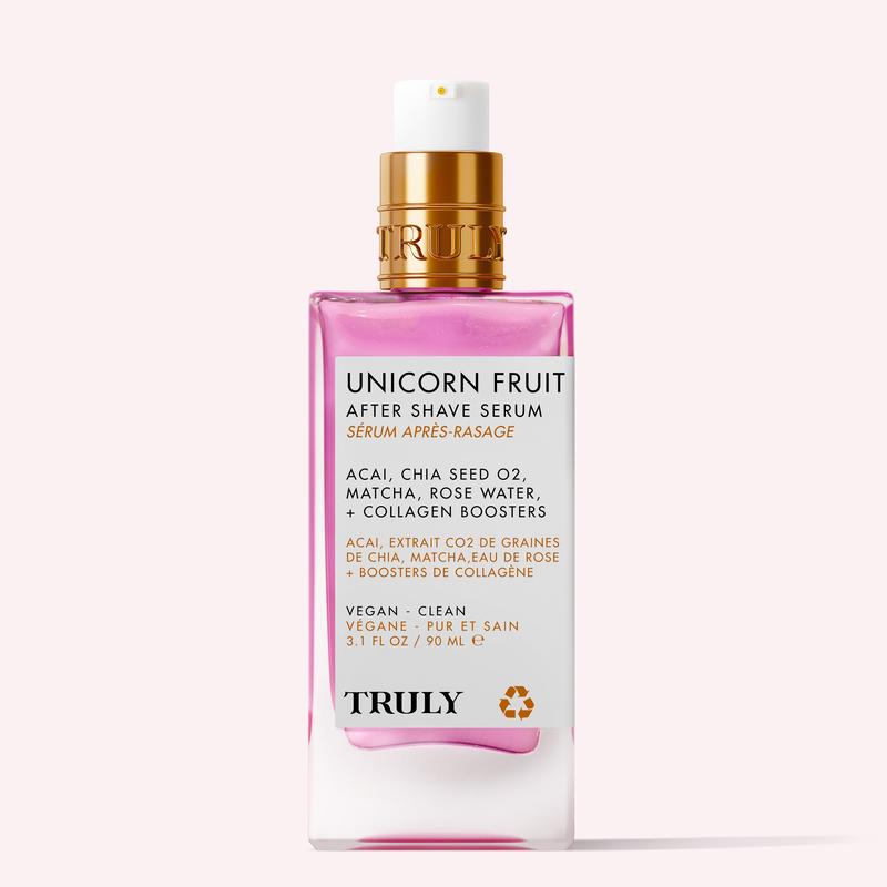 Unicorn Fruit After Shave Serum â Firming & Brightening Post-Shave Treatment with Matcha, Acai & Vegan Collagen Boosters â Improves Elasticity and Soothes Redness â Promotes Firmer, Smoother Skin â Gentle on Sensitive Areas â Sweet Cotton Candy Scent