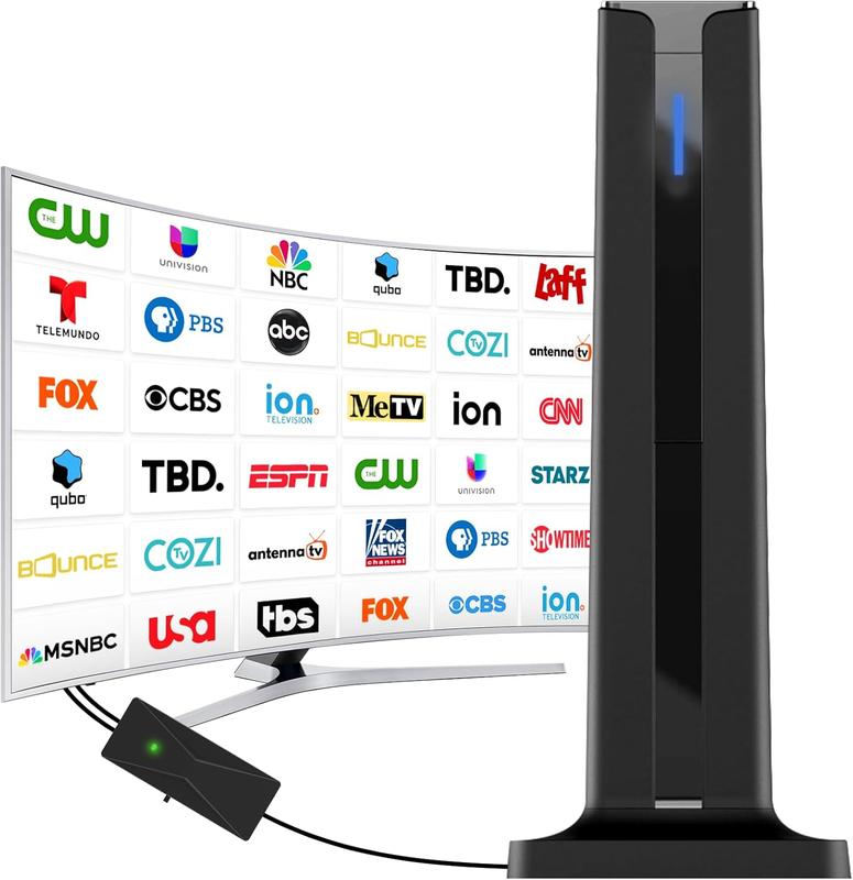 2025 TV Antenna for Smart TV Indoor for Local Channels HD Digital Antenna Outdoor Long Range Reception with Amplifier Signal Booster Supports 4K 1080p HD Detachable Remote Con TikTokShopBlackFridaytrol Hdmi Splitter