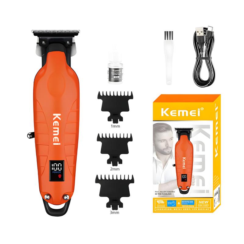 Kemei KM-2293 Metal Body Digital Electric Hair Clipper, Cordless Rechargeable Clipper with Lithium-Ion Battery, 4 Colors Available, High Quality Trimmer Clipper, Wireless Barber Clippers, Barber Hair Clippers #GLOBAL PICKS