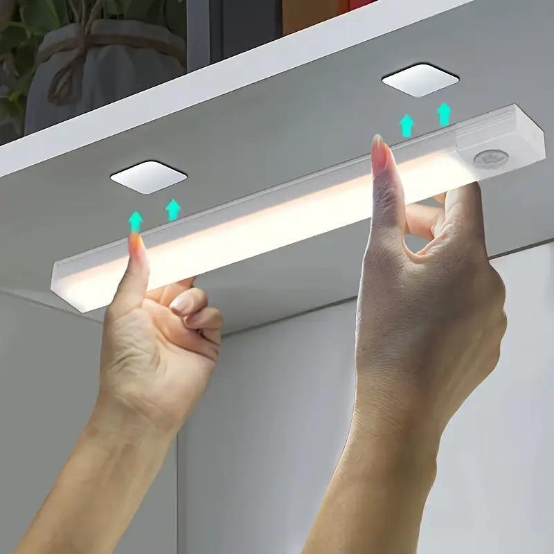 Smart LED Strip Lights with Motion Sensor, USB Rechargeable, Easy Installation for Cabinets, Stairs, Outdoor Lighting, Battery-Powered Night Light, Multifunctional Lighting