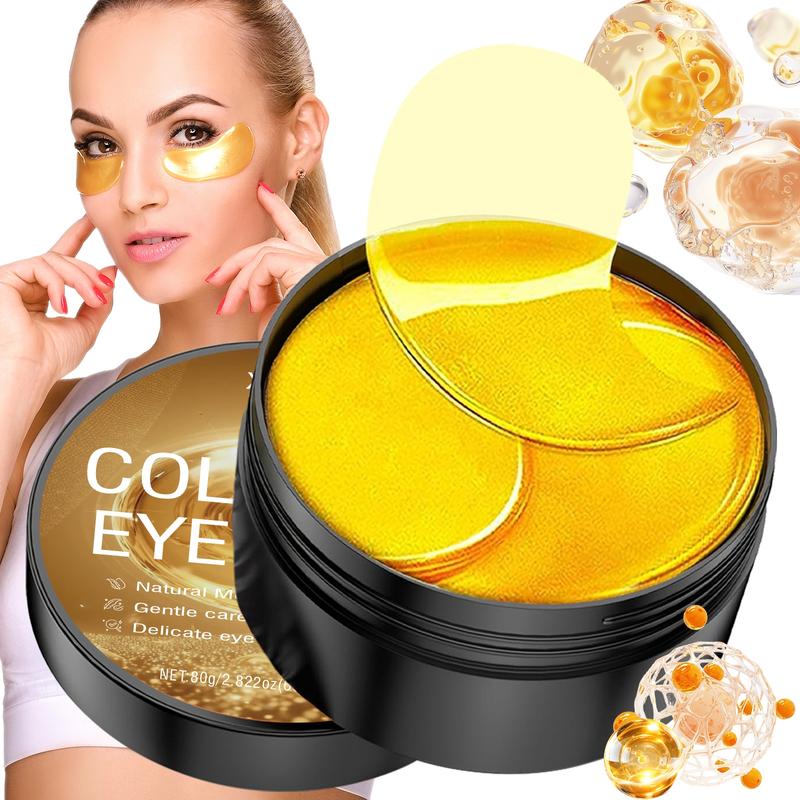60-Piece Collagen Eye Mask Set, Gentle Hydrating Moisturizing Under-Eye Patches for Fine Lines and Dark Circles, Eye Care Suitable for All Skin Types, Hydrate, Moisture