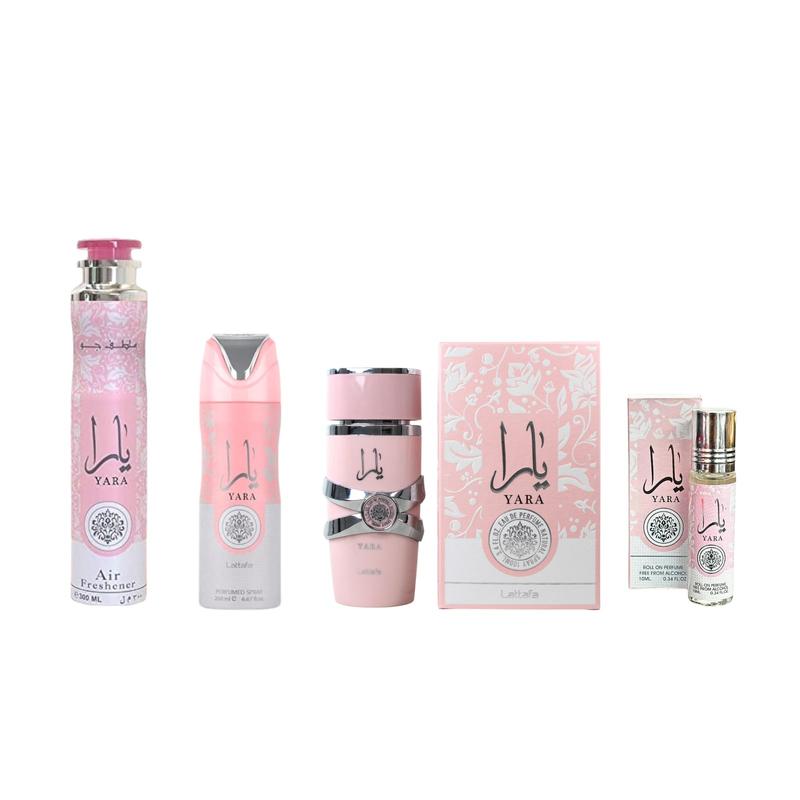 Lattafa | Yara Perfume + Air Freshener + Body Spray + Oil 10ML | 200ML | Women's Fragrance | Aromatic Orchid + Gourmand Accord & Vanilla Fragrance Notes