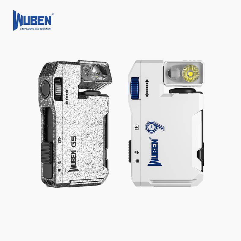 WUBEN G5 Premium Rotatable RGB Mini Pocket Flashlight, 400 Lumens, USB-C Rechargeable, Magnetic Clip, Ideal for Work, Travel, and Gear Bags, Handheld Torch, guy gift,  Father's Day Gift
