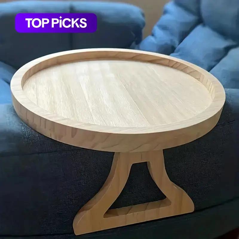 Stable Sofa Armrest Table, Sofa Tray Table Armrest Clip, Home Clip-On Couch Tray for Eating, Drinking, Remote Controls, Drinks, Phones and Dishes, Modern Sofa Table #TOP PICKS