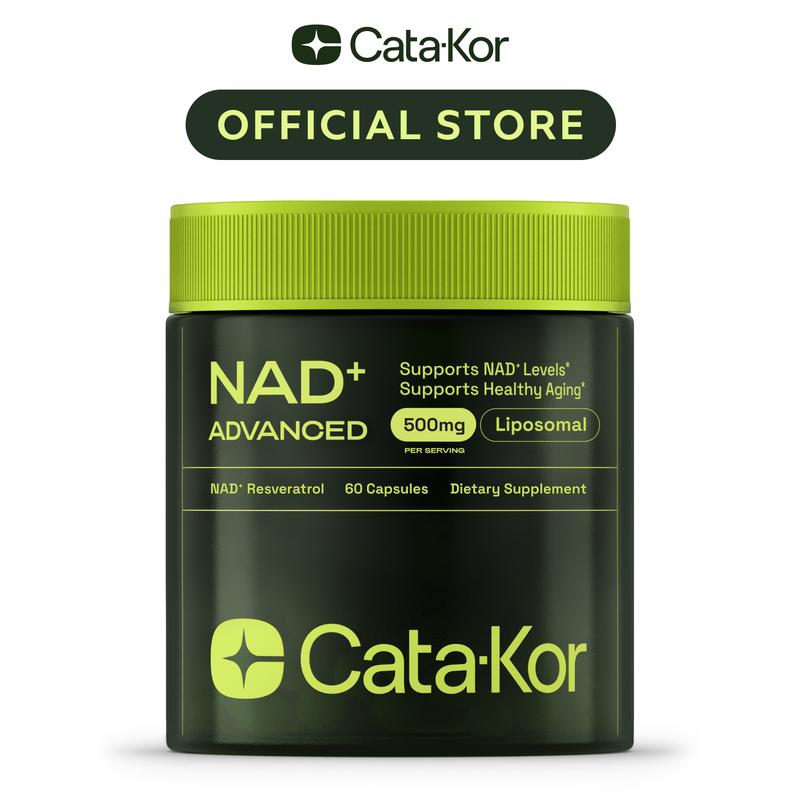 Cata-Kor NAD+ Advanced - NAD+ Supplement for Skin Aging Support, Energy, and Focus - 500mg per Serving - 60 Count (30 Day Supply) - Previously known as Reus Research NR 900