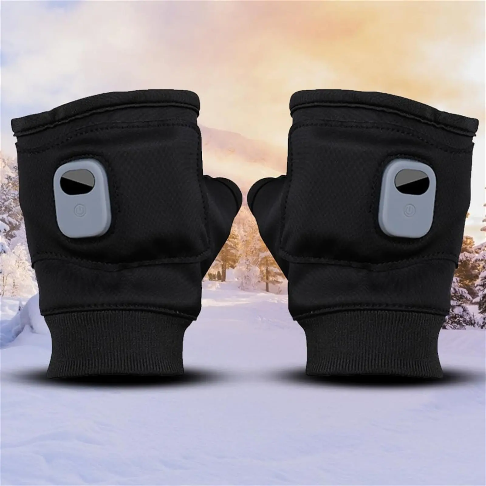 USB Rechargeable Heated Gloves for Men Women, Upgrade Non-Slip Electric Heating Glove for Cycling, Winter Hand Warmer Hunting, Skiing, Outdoor, Work, Outdoor Sports Gloves (Palm Heating)