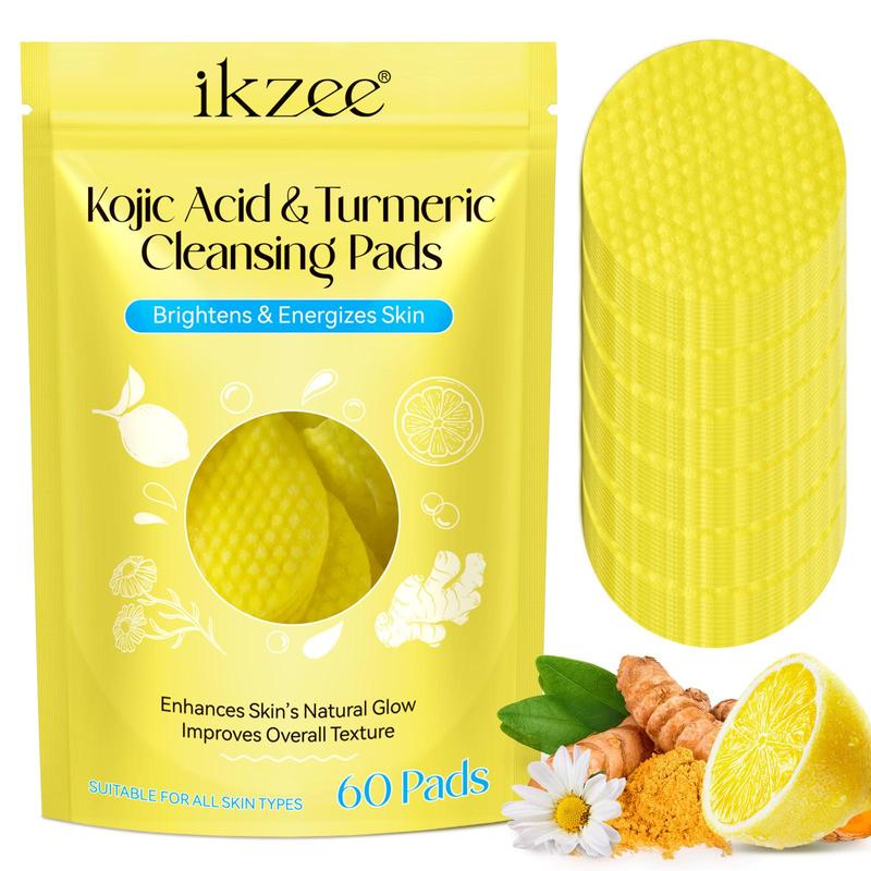 Kojic Acid & Turmeric Cleansing Pads for Face and Body, Visibly Revitalizes Skin and Reduces the Appearance of Dark Spots #GLOBAL PICKS