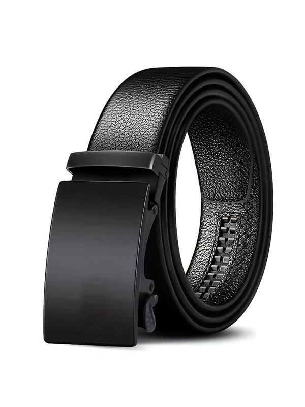Men's Classic Business Texture Belt, Casual Fashion Versatile Automatic Buckle Belt, Fashion Casual Pu Leather Belt, Waist Belt