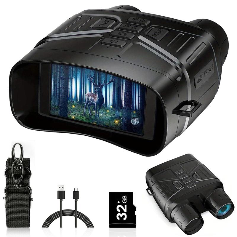 4K Night Vision Goggles, 3'' Large Screen 5X Digital Zoom HD Binoculars For Photography with 5000mAh Rechargeable Lithium Battery, Camping Binoculars for Outdoor, Field Observation, Gift
