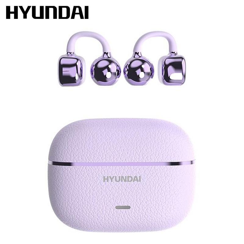 HYUNDAI C03 Clip On Wireless Headphones with Bluetooth 6.0 for Faster, Stable Connection, DT6.0 Pulse Directional Tech, 360° ACS Panoramic Sound, IPX5 Waterproof Audio Earbuds for Music & Calls, Comfortable for Sports, Compatible with Android & iOS