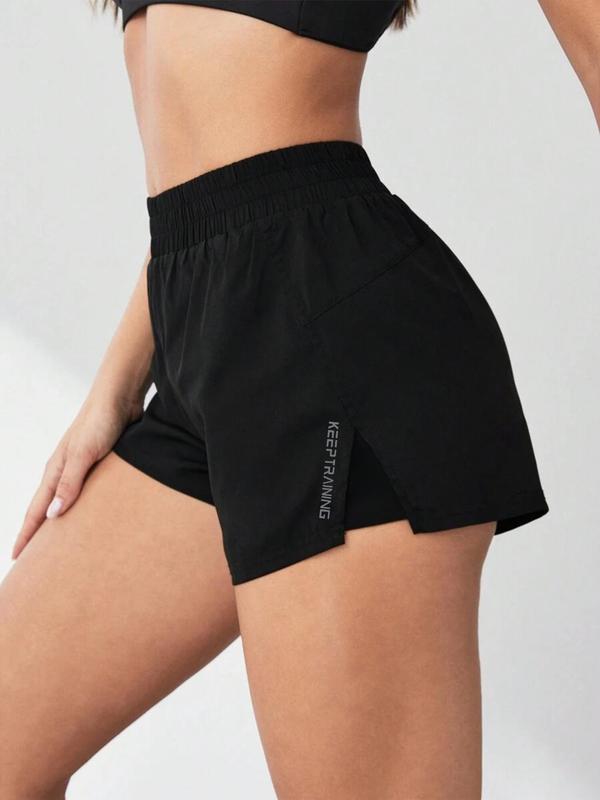 Women's 2 in 1 Pocket Design Shorts, Athletic Wear Shorts, Sports Yoga Shorts, Casual Comfy Breathable Shorts for Yoga Gym Workout Running, Ladies Bottoms for All Seasons