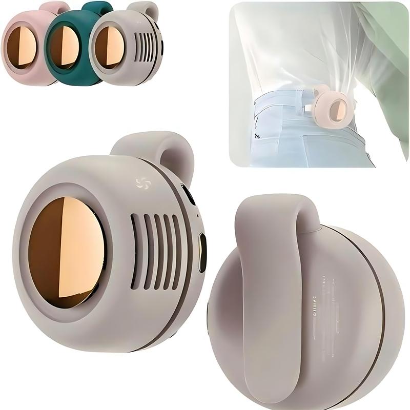 Mini Bladeless Fan. Portable, rechargeable, and silent. Features 3 adjustable speeds, a rotating body, and versatile use as a handheld, waist-mounted, or phone cooling fan. Ideal for outdoor travel,Perfect Gift