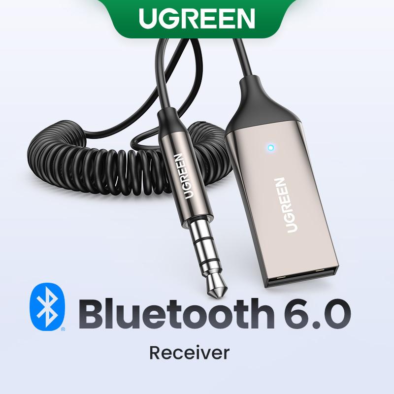 UGREEN Aux to Bluetooth 6.0 Adapter Wireless Receiver for Car Hands-Free with Built-in Microphone AUX 3.5mm Stereo Audio - Dealsforyourdays Auxiliary Cord Grey, n Microphone AUX 3.5mm Stereo Audio Auxiliary Cord Grey, tiktokshopmemorialday