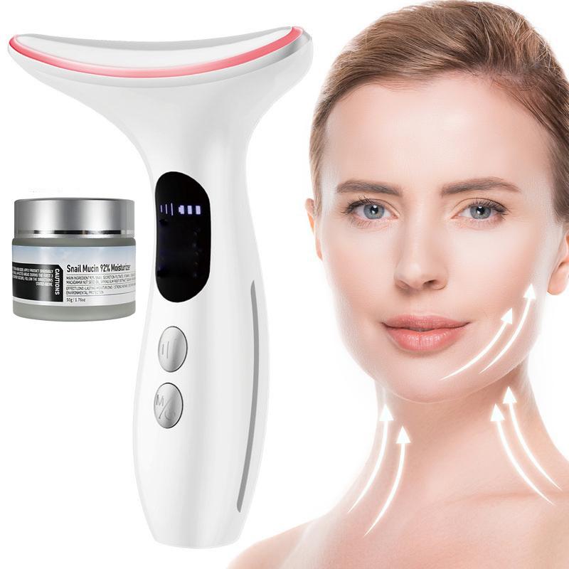 Cooling Function 4 Color Facial Massager Tool, Facial Massage Skin Care and Double Chin Neck Massage, Face Sculpting Tool with Thermals, Portable Facial Beauty Devices, Trending Products, Beauty Instrument Springtok
