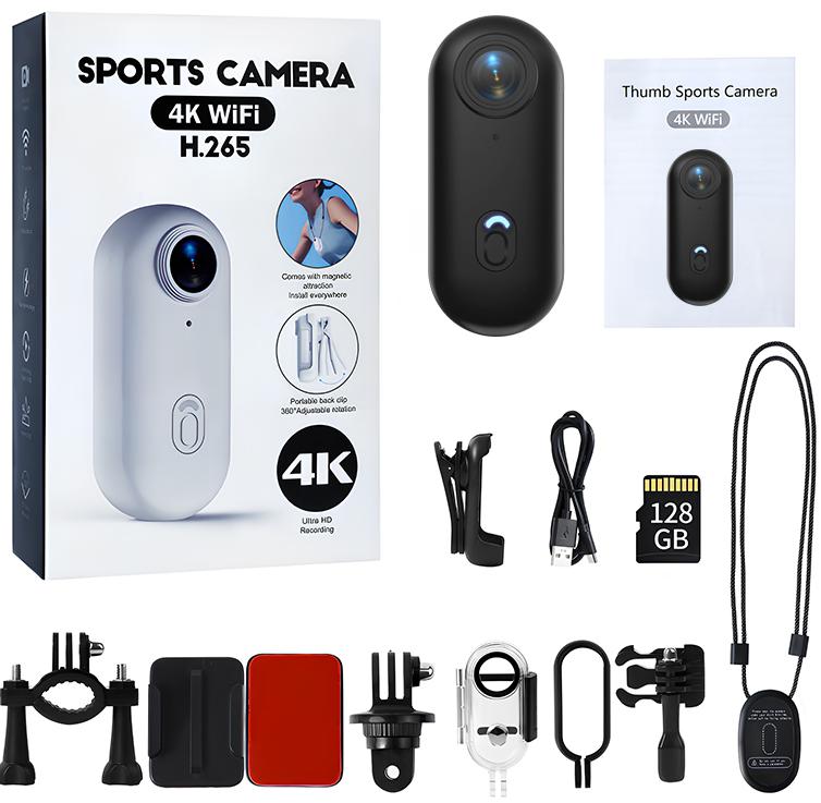 NUISK Thumb Action Camera, Portable POV Body Cam, Ultra Compact, Hands-Free, Compact Magnetic Sports Camera,. Ideal for Cycling, Pets, Vlogging. Supports U3+ Card, Waterproof. Perfect Gift for Beginners. Spring Renewal. tiktokshopspringglowup summerwins