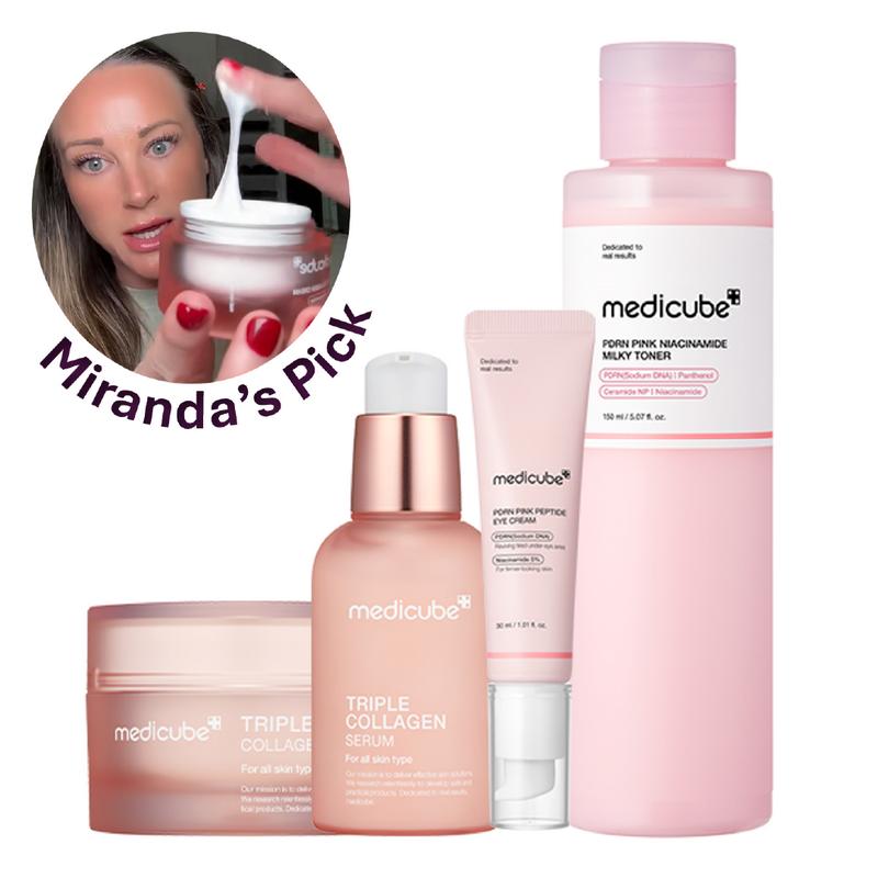 [medicube] Mirandaâs Barrier Support Set | Helps to Protect Skin Barrier with Triple Collagen Complex, and PDRN
