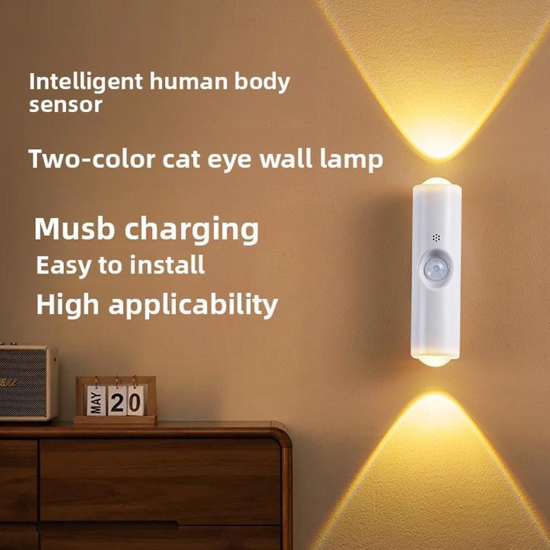 Smart spotlight with human motion sensor, adjustable in 3 modes, 1500mAh battery, USB Type C port, magnetic installation, suitable for living rooms, bathrooms, and bedrooms