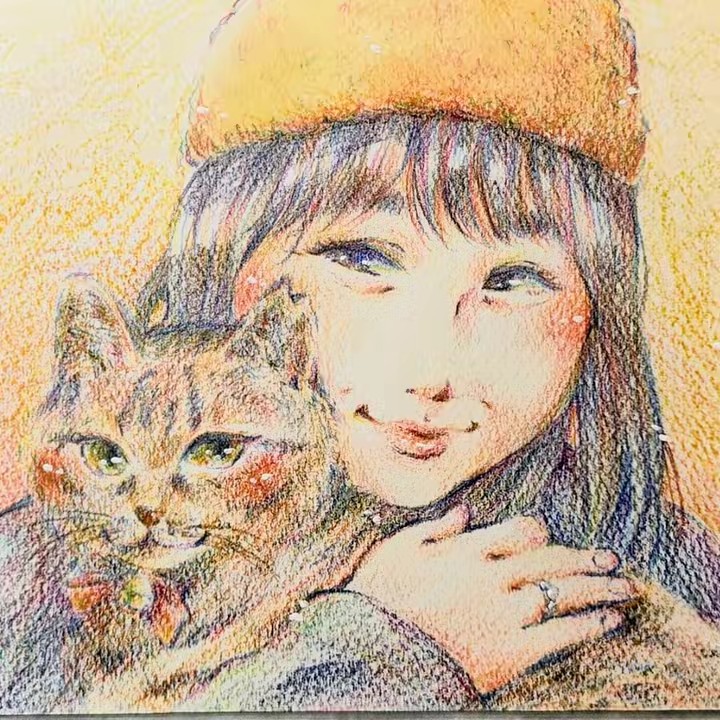 りっぺ筆 feat.藍ちゃん