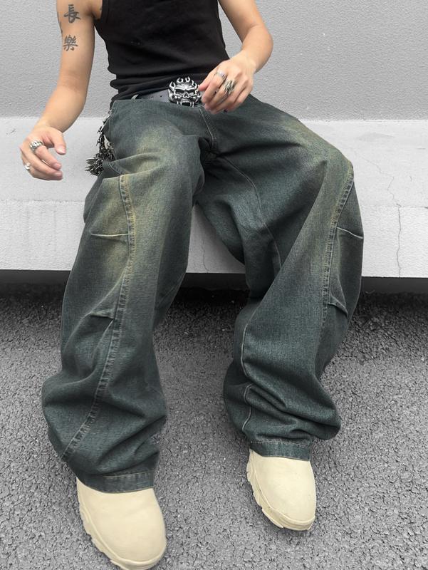 Wide Leg Jeans Spring To Summer Hip Hop Baggy Denim Pants Y2k Streetwear Jeans