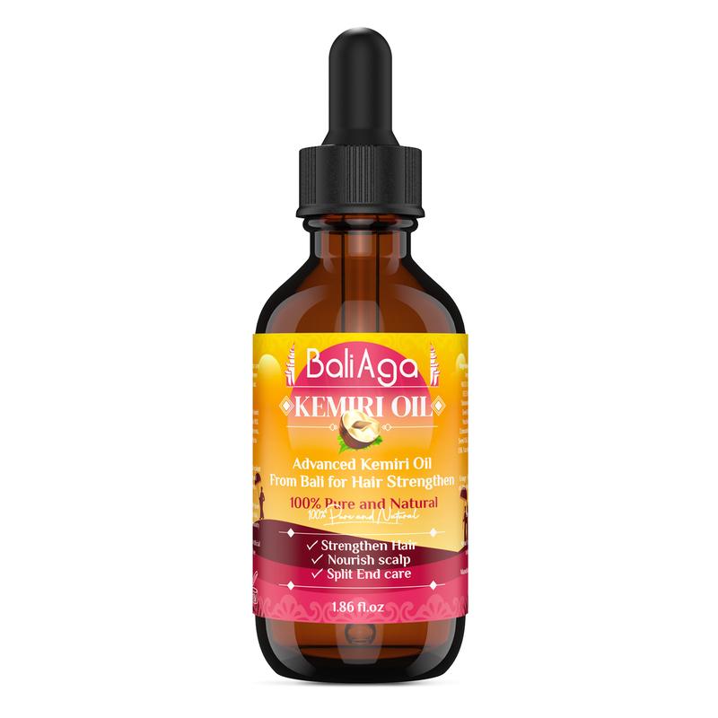 BaliAga Kemiri Oil Hair Care Essential Oil From Bali For Hair Strengthen Hair/Nourish Scalp/Split End Care Plant Comfort Haircare Organic