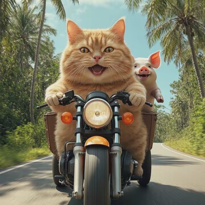 Cute and chubby cat