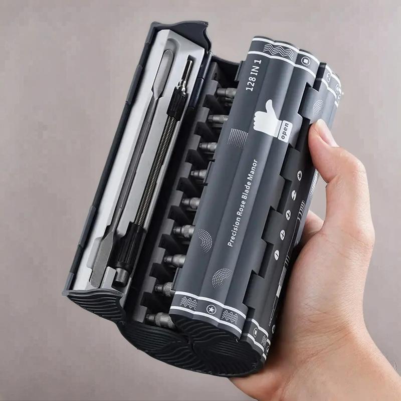 128-In-1 Magnetic Precision Multipurpose Screwdriver Set, Bamboo Stick Design Multifunctional Screwdriver Multi-Functional Home & Office Repair Tool, Magnetic Screwdriver Tools, Perfect Valentine's Day Gift for Boyfriend Husband #GLOBAL PICKS