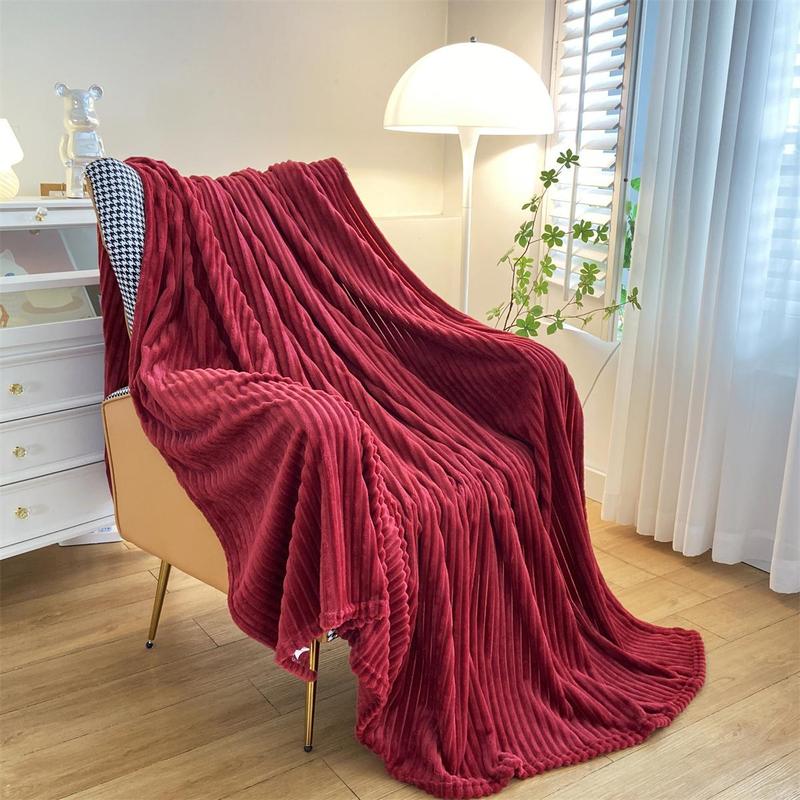 Summer Soft Blankets, Breathable Blanket, Solid Color Plush Throw Blanket, Room Accessories Fluffy Blankets for Bedroom Bed Sofa & Living Room Couch, Comfy Bedding, Christmas Decor, Home Decor, Christmas Gifts