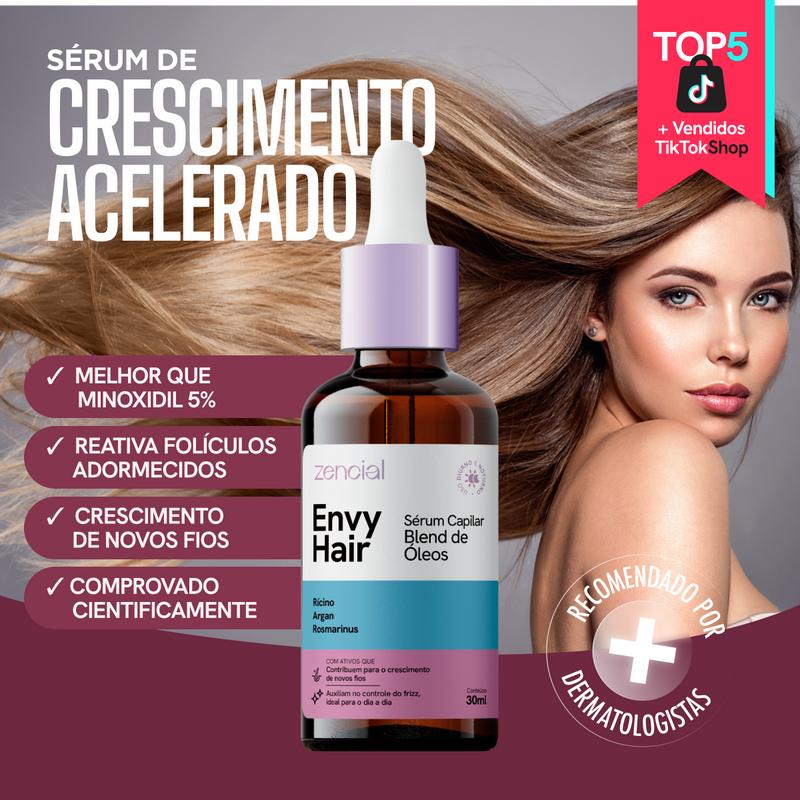 Oléo Capilar Envy Hair Sérum de Crescimento de cabelo Zencial